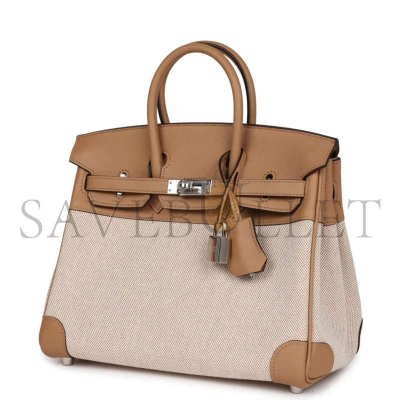 H**mes MASTER BIRKIN 25 IN TOILE SWIFT LEATHER (25*20*13cm)